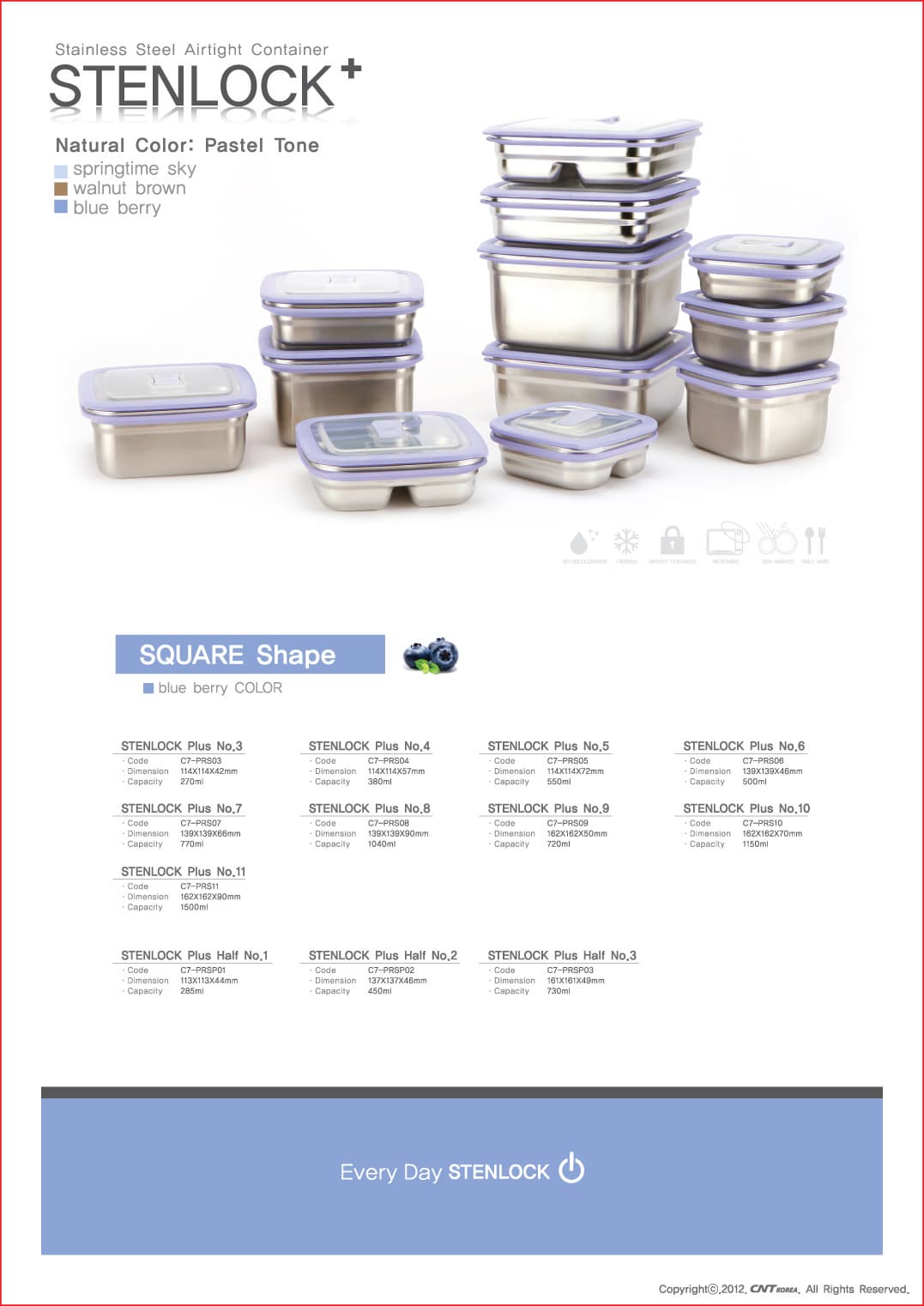 -STENLOCK- Stainless steel food container